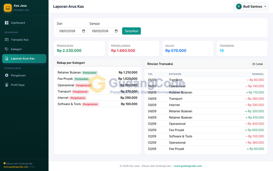 Aplikasi Keuangan Jasa & Freelance - Aplikasi Keuangan Jasa & Freelance — Screenshot 2