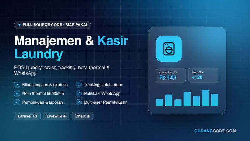 Aplikasi Manajemen & Kasir Laundry - Aplikasi Manajemen & Kasir Laundry — Tampilan Utama