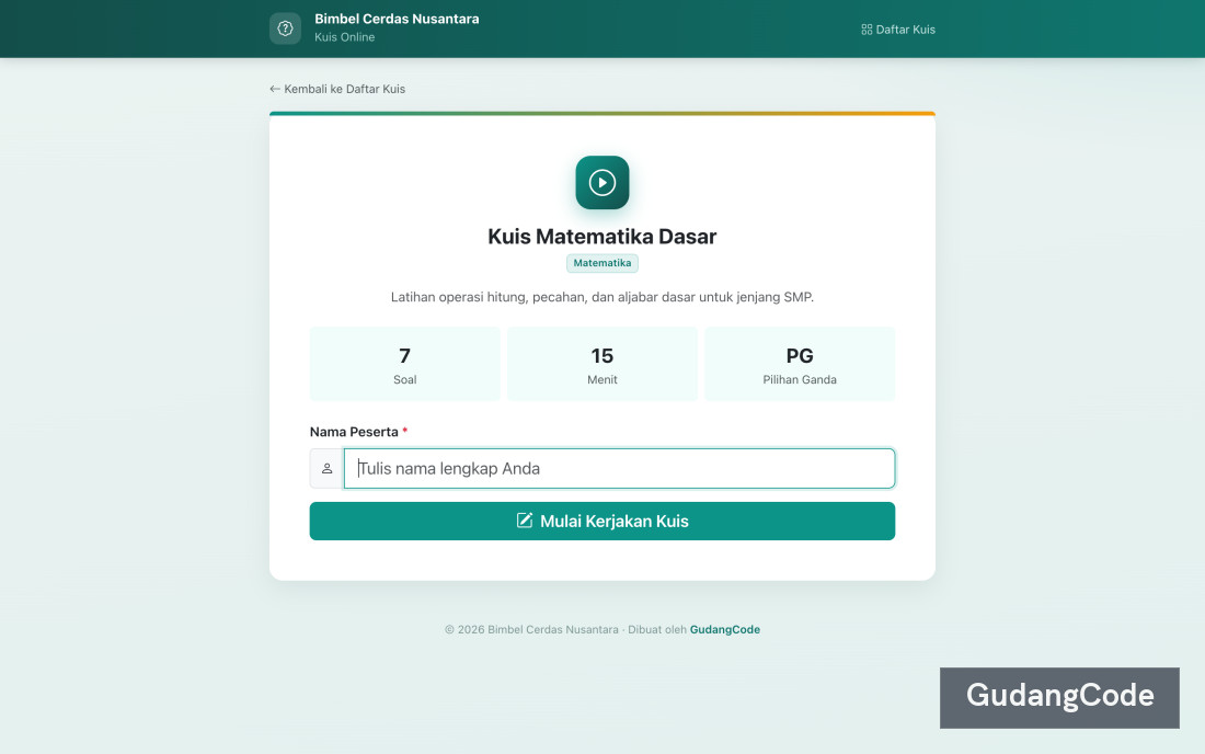 Aplikasi Bank Soal & Kuis Online - Aplikasi Bank Soal & Kuis Online — Screenshot 2
