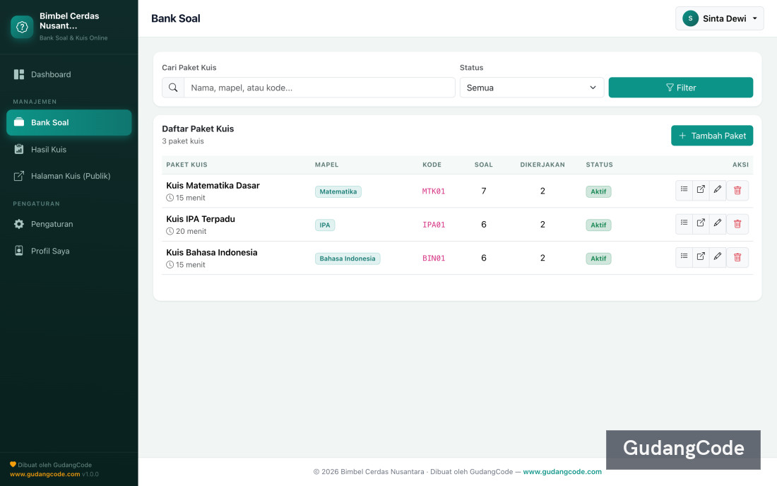 Aplikasi Bank Soal & Kuis Online - Aplikasi Bank Soal & Kuis Online — Screenshot 3