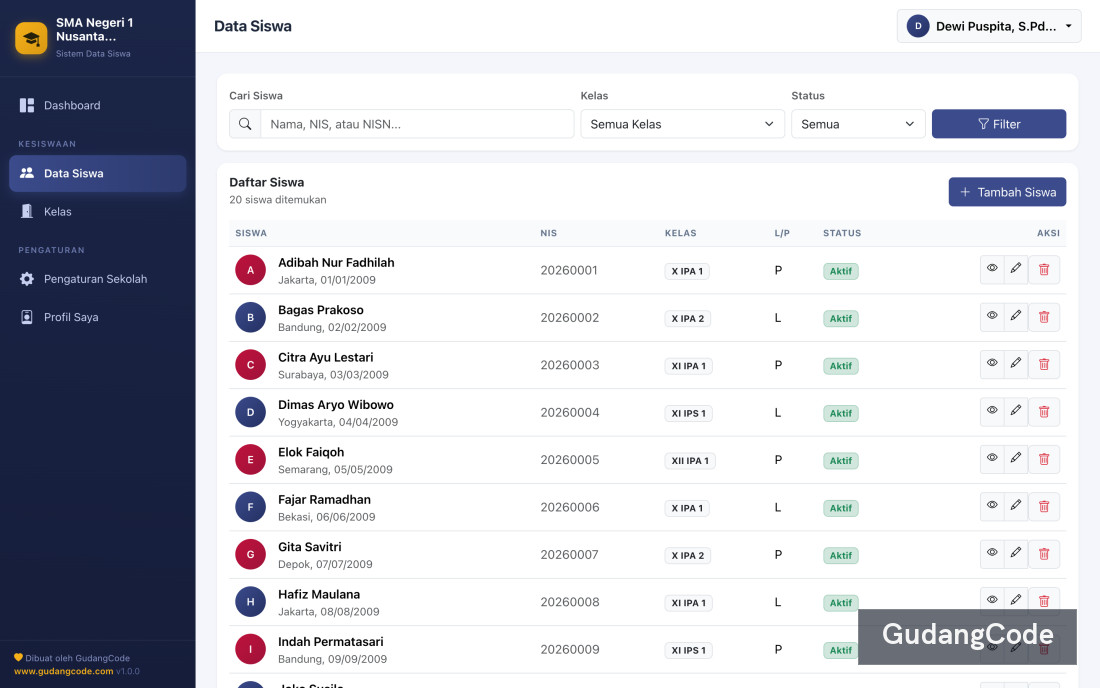 Student Data Management App