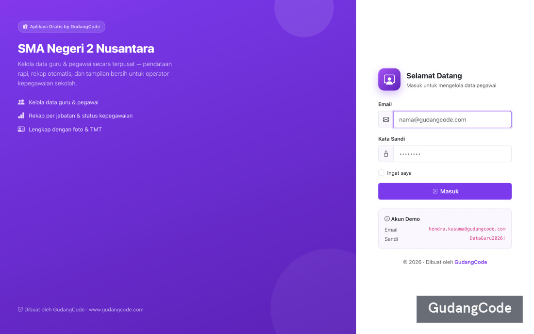 Aplikasi Data Guru & Pegawai - Aplikasi Data Guru & Pegawai — Screenshot 1