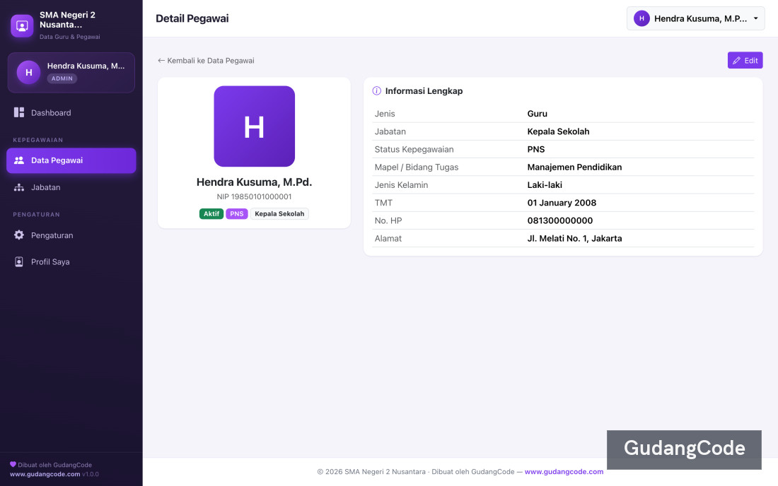 Aplikasi Data Guru & Pegawai - Aplikasi Data Guru & Pegawai — Screenshot 3