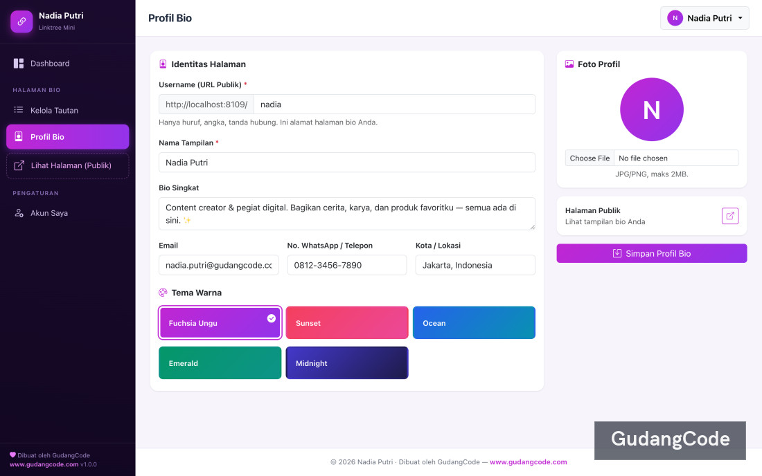 Aplikasi Linktree Mini - Aplikasi Linktree Mini — Screenshot 3