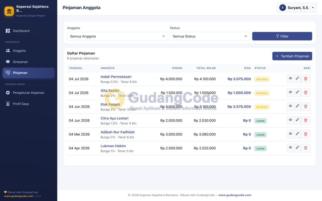Savings & Loan Cooperative App