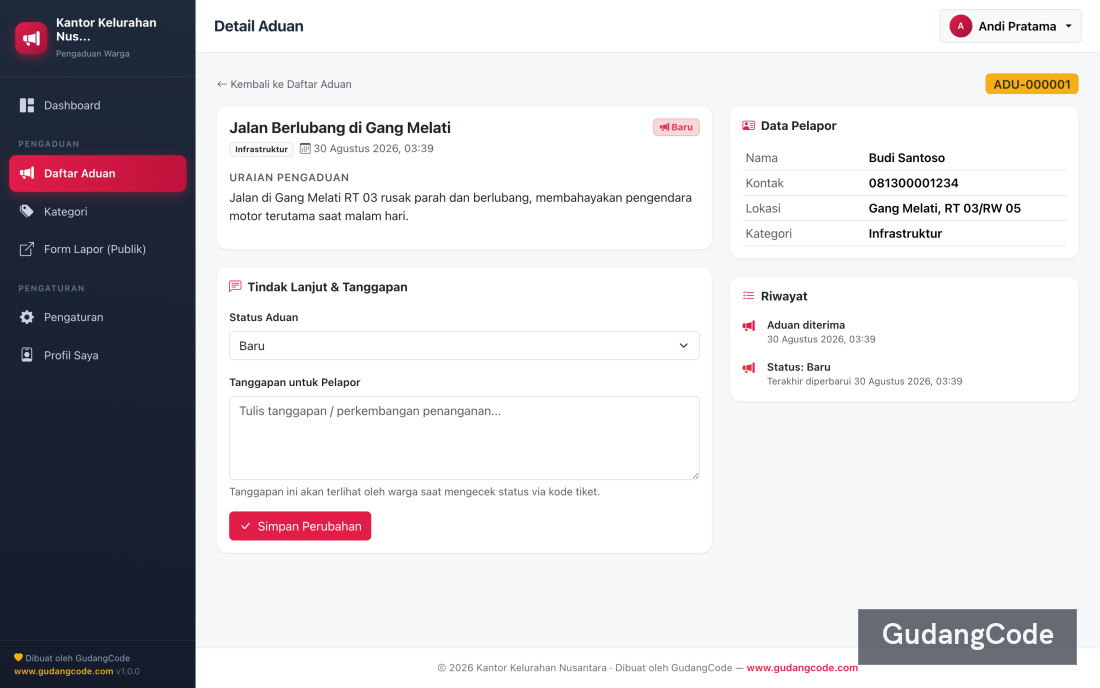 Aplikasi Pengaduan Warga - Aplikasi Pengaduan Warga — Screenshot 4