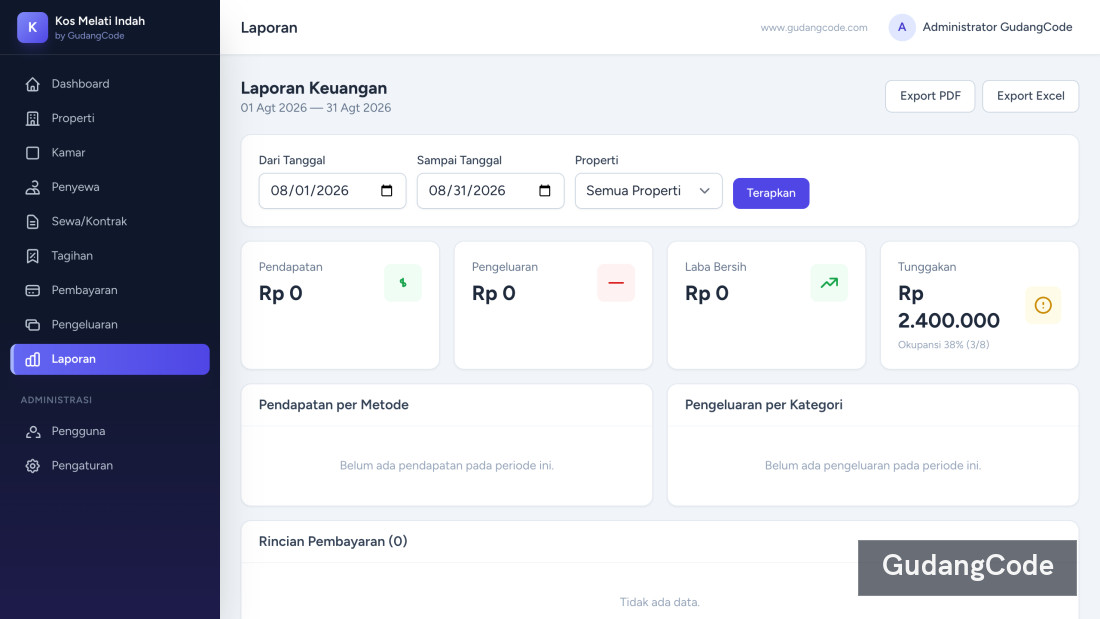 Aplikasi Manajemen Kost & Kontrakan - Aplikasi Manajemen Kost & Kontrakan — Screenshot 3