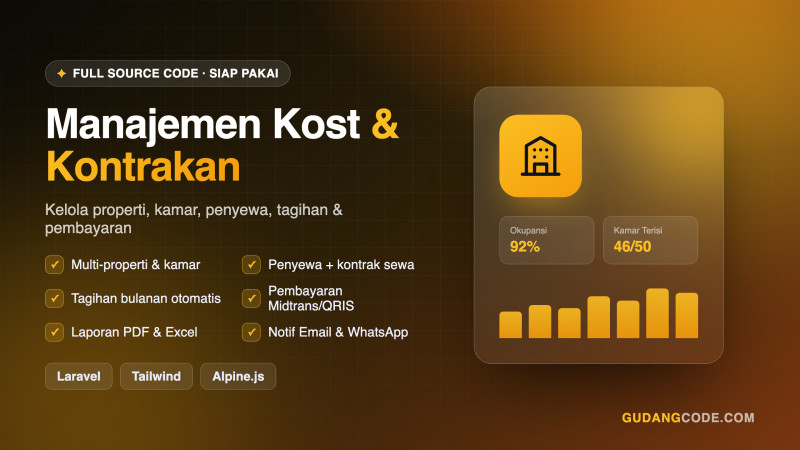 Aplikasi Manajemen Kost & Kontrakan - Aplikasi Manajemen Kost & Kontrakan — Tampilan Utama