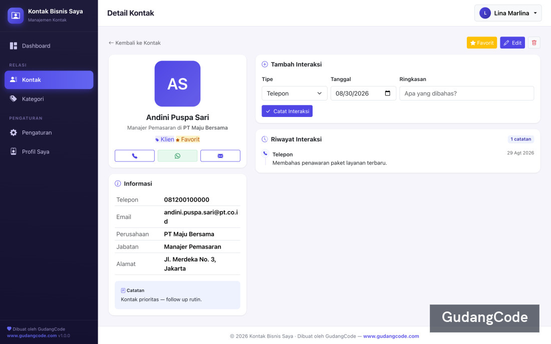 Contact Manager (Mini CRM) App