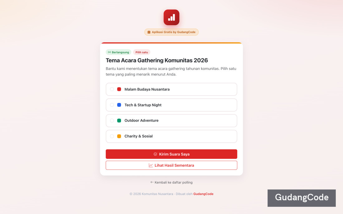 Aplikasi Polling & Voting Online - Aplikasi Polling & Voting Online — Screenshot 1