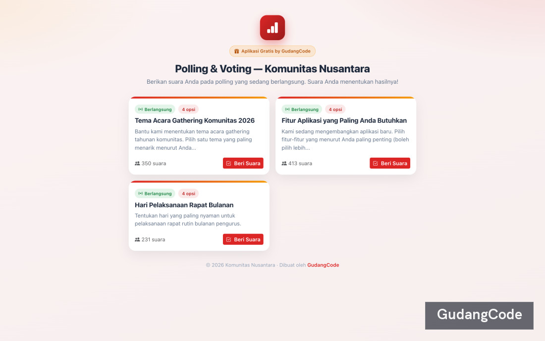 Aplikasi Polling & Voting Online - Aplikasi Polling & Voting Online — Screenshot 3