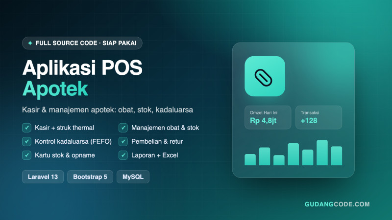 Aplikasi POS Apotek Laravel - Aplikasi POS Apotek Laravel — Tampilan Utama