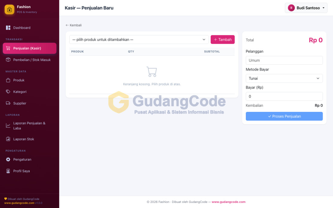 Aplikasi POS Toko Fashion & Butik - Aplikasi POS Toko Fashion & Butik — Screenshot 1