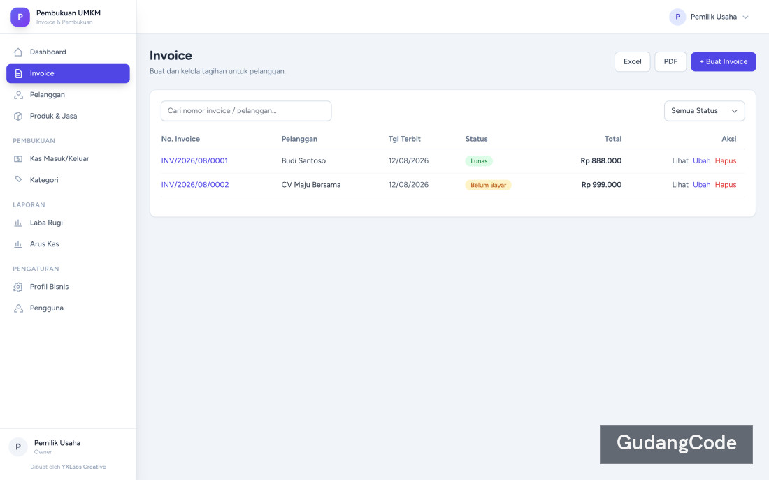 Aplikasi Pembukuan & Invoice UMKM - Aplikasi Pembukuan & Invoice UMKM — Screenshot 2