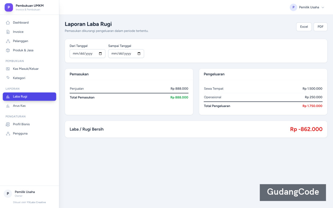 Aplikasi Pembukuan & Invoice UMKM - Aplikasi Pembukuan & Invoice UMKM — Screenshot 3