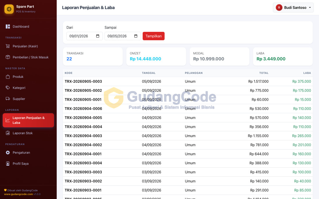 Motorcycle Parts POS App