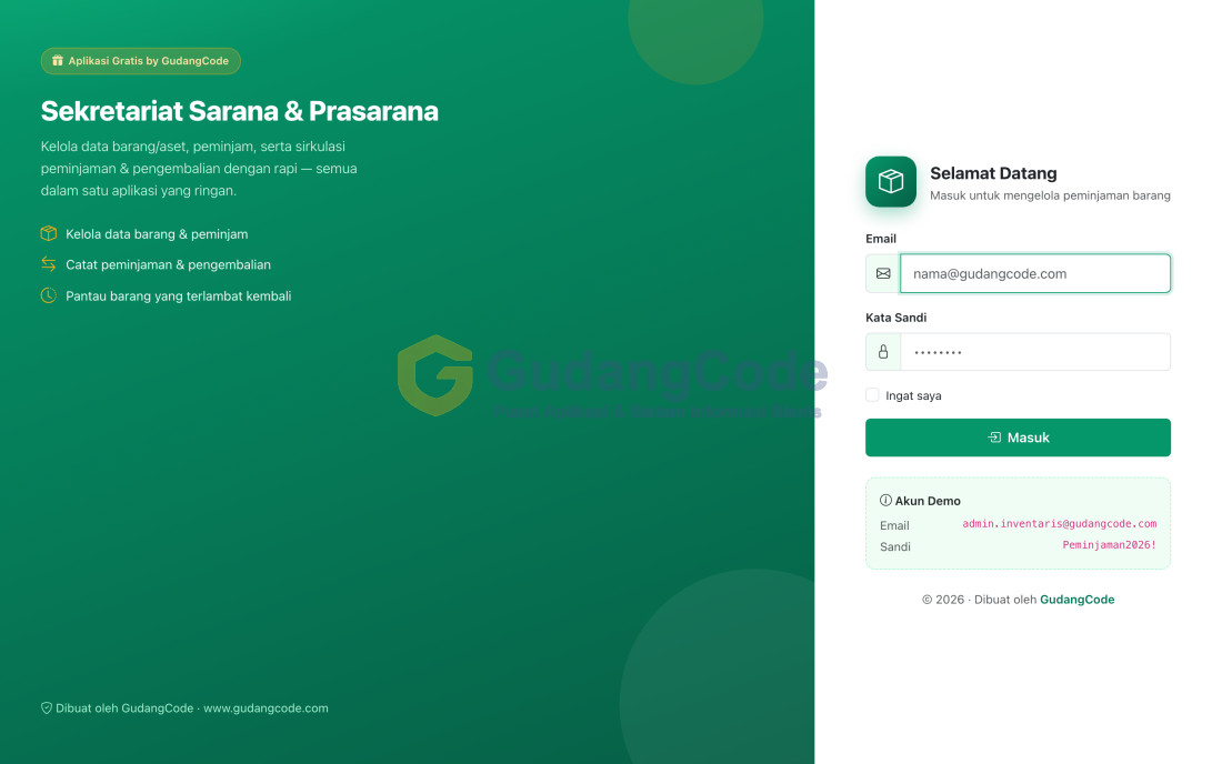 Aplikasi Peminjaman Barang & Aset - Aplikasi Peminjaman Barang & Aset — Screenshot 1