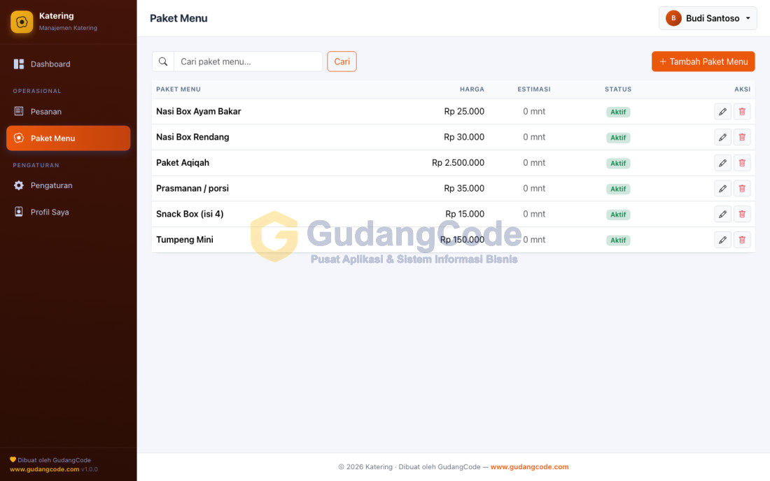 Catering Management App
