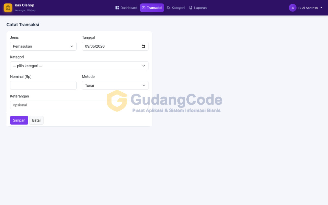 Aplikasi Keuangan Olshop & Toko Online - Aplikasi Keuangan Olshop & Toko Online — Screenshot 3