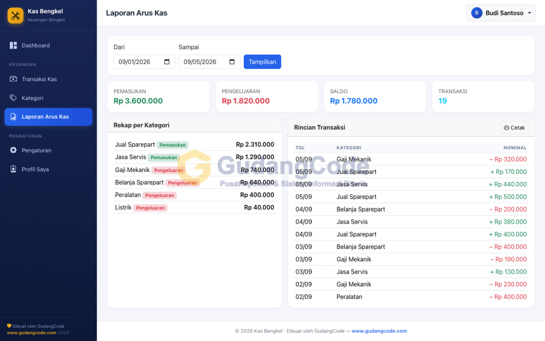 Workshop Finance App