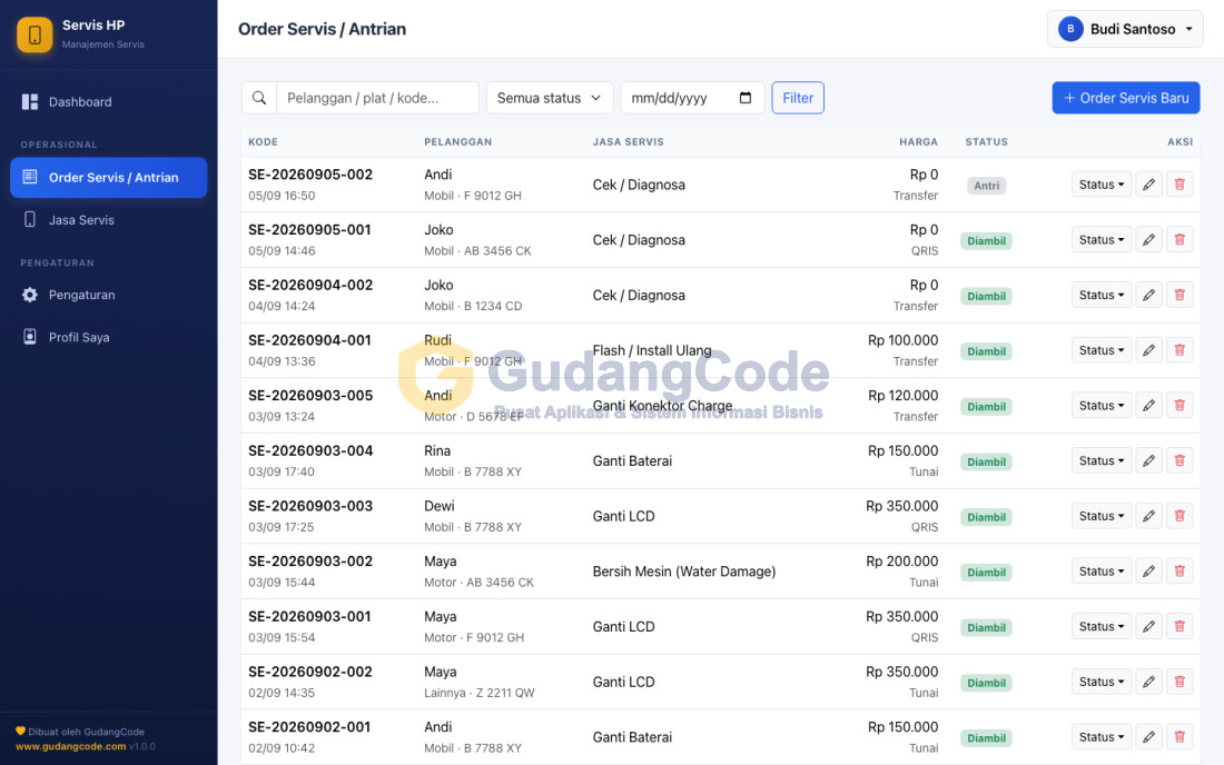 Gadget & Electronics Repair Management App