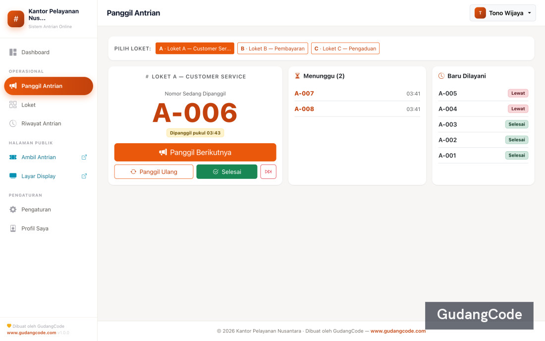 Aplikasi Nomor Antrian Online - Aplikasi Nomor Antrian Online — Screenshot 3