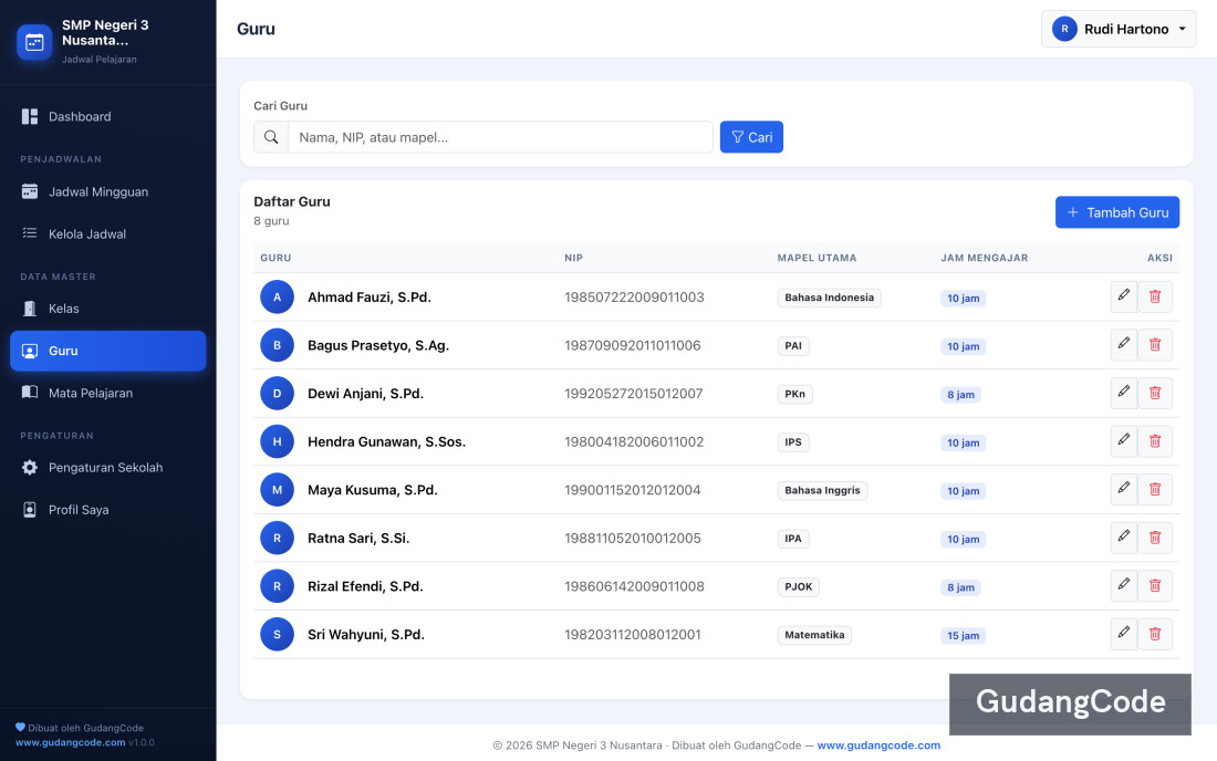 Aplikasi Jadwal Pelajaran - Aplikasi Jadwal Pelajaran — Screenshot 2