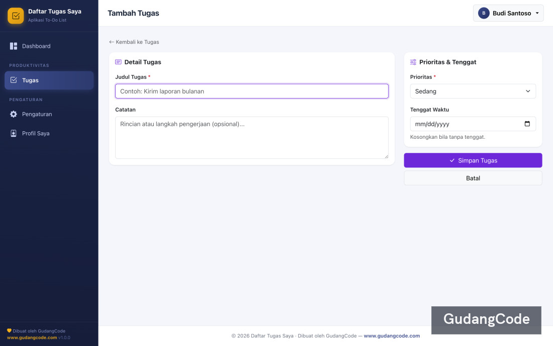 Aplikasi To-Do List - Aplikasi To-Do List — Screenshot 3