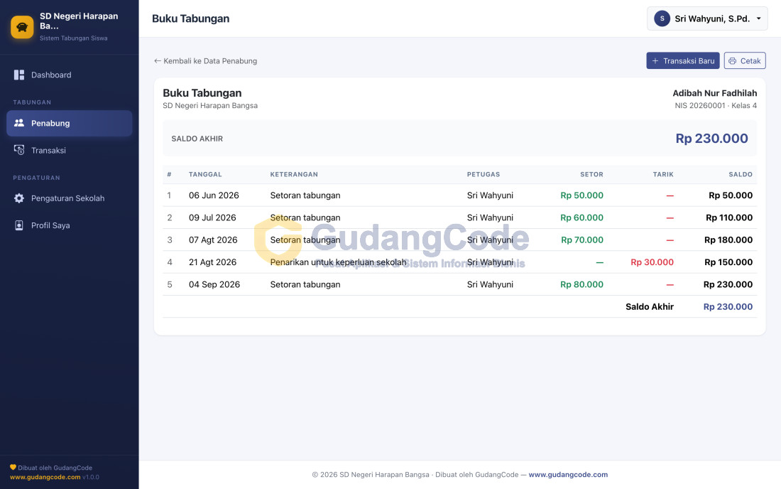 Aplikasi Tabungan Siswa - Aplikasi Tabungan Siswa — Screenshot 3